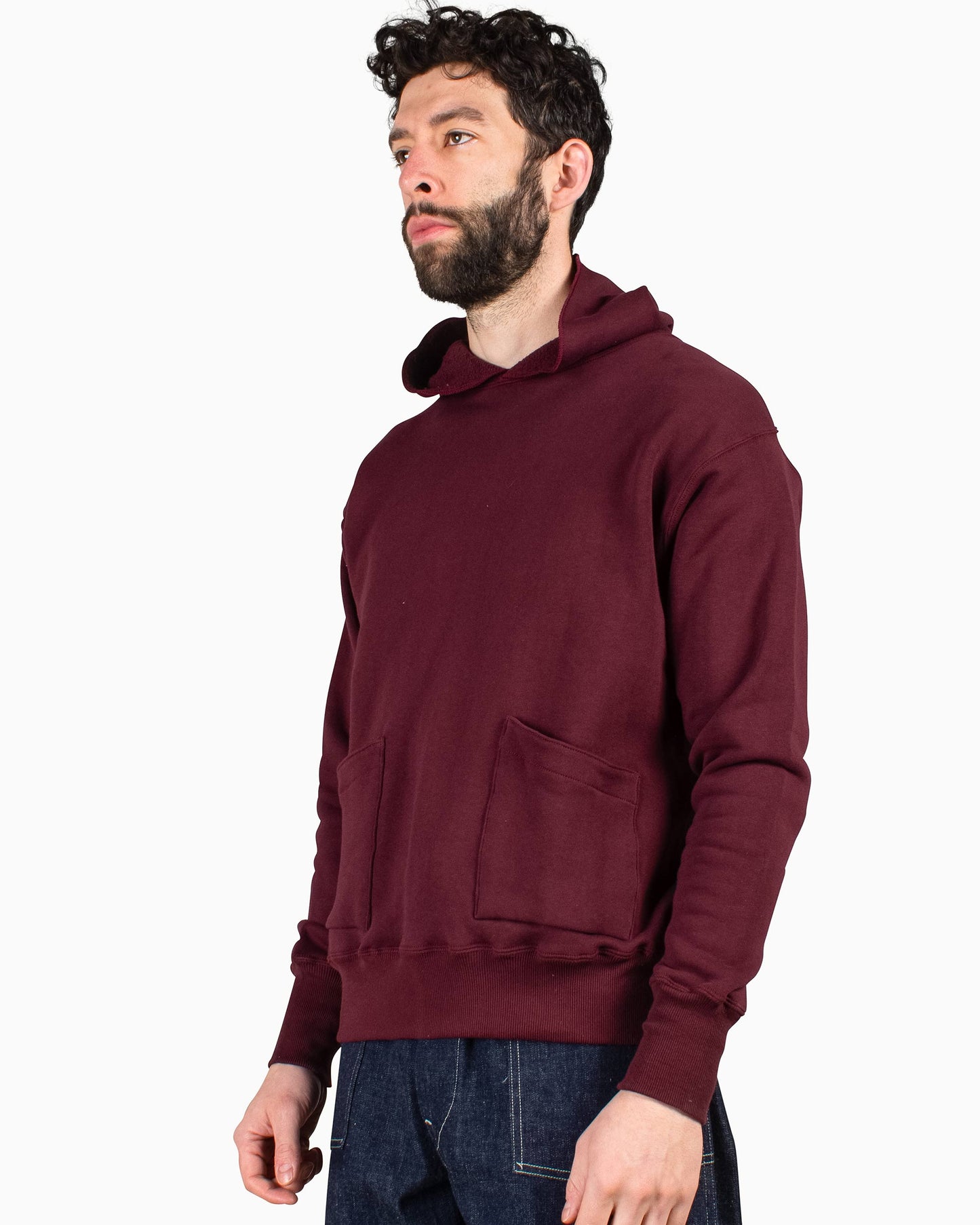 Warehouse Lot. 453 Separate Pocket Set In Hoodie Bordeaux Detail