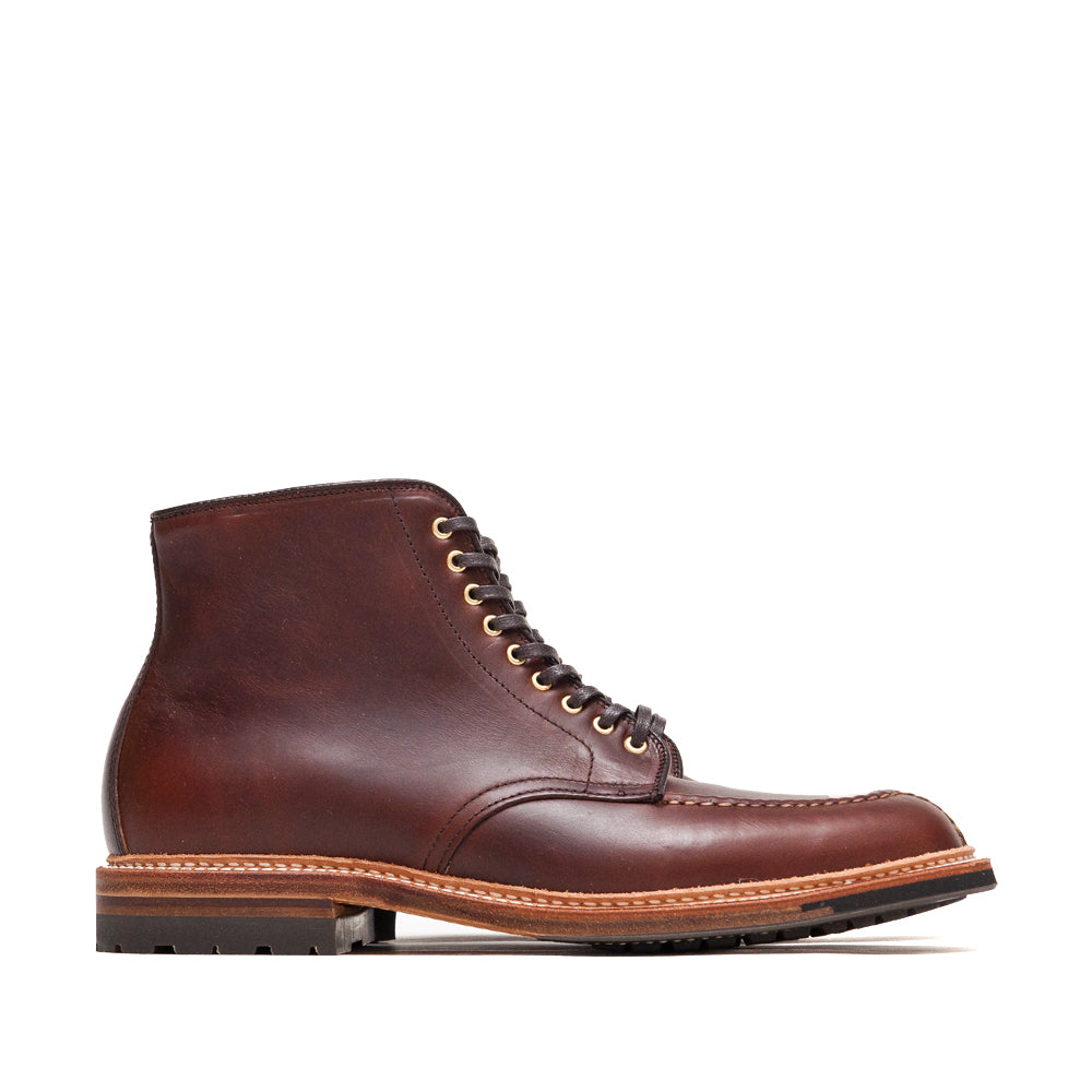 Alden Brown Chromexcel Norwegian Front Blucher Boot With Commando Sole at shoplostfound, side