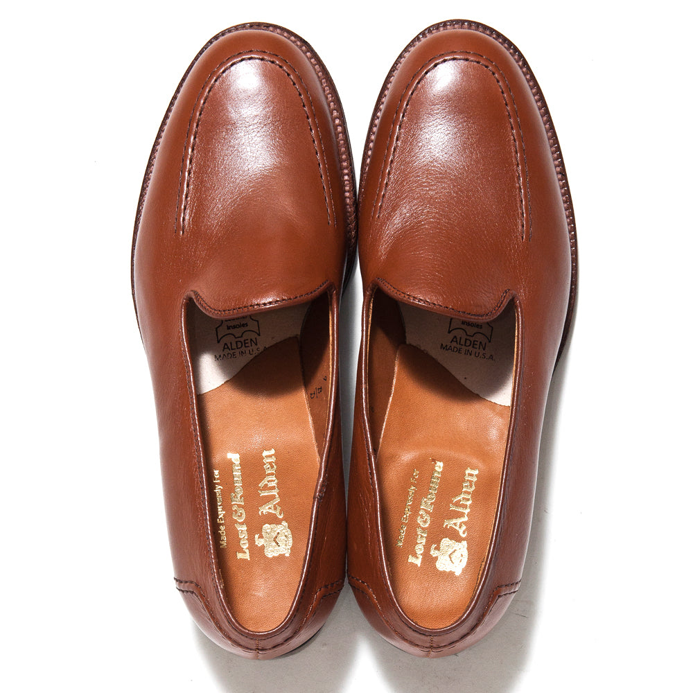 Alden Cognac Lady Calf Slip On With Mocc Stitch at shoplostfound, top