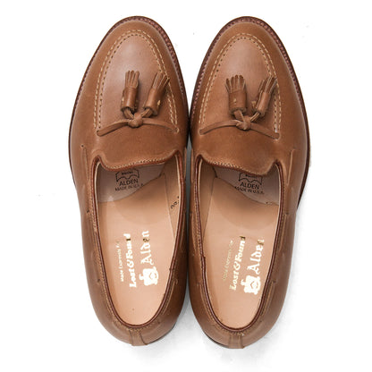 Alden Natural Chromexcel Tassel Loafer at shoplostfound, top