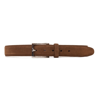 Alden Snuff Suede Belt Brown at shoplostfound, front