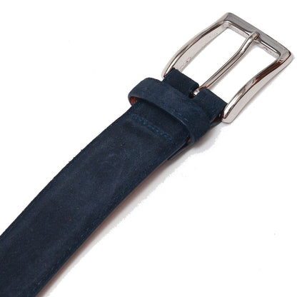 Alden Snuff Suede Belt Navy at shoplostfound, detail