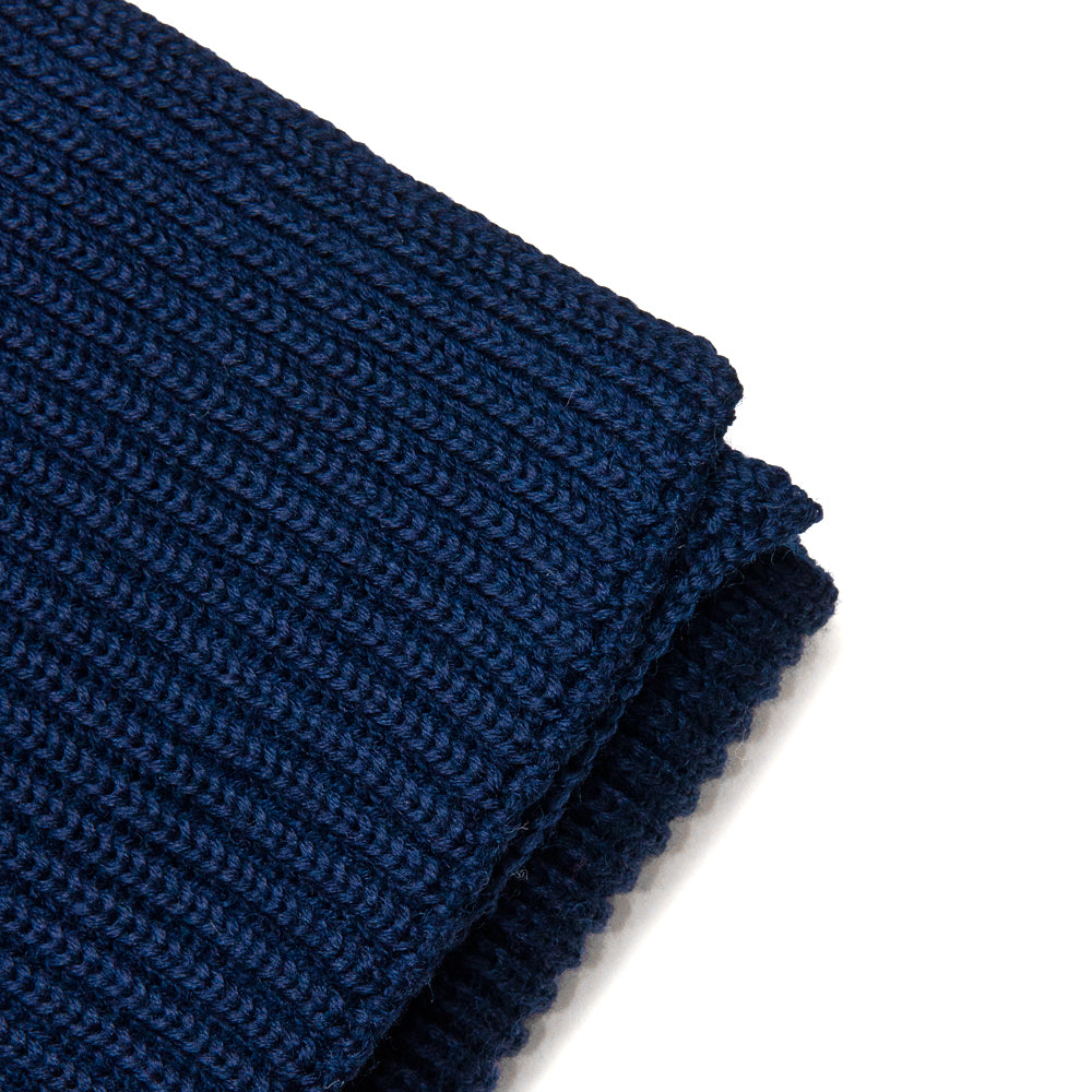 Andersen-Andersen Wide Scarf Royal Blue at shoplostfound, detail