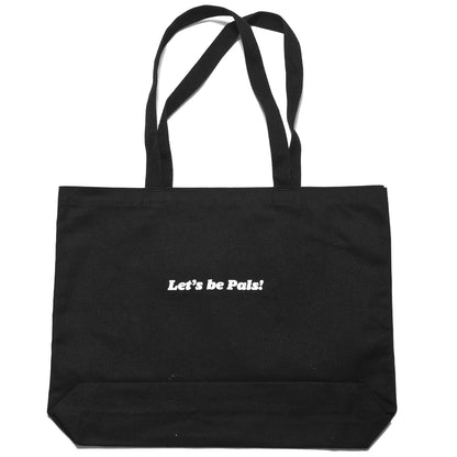 Lost & Found Canvas Tote Bag Black at shoplostfound, back