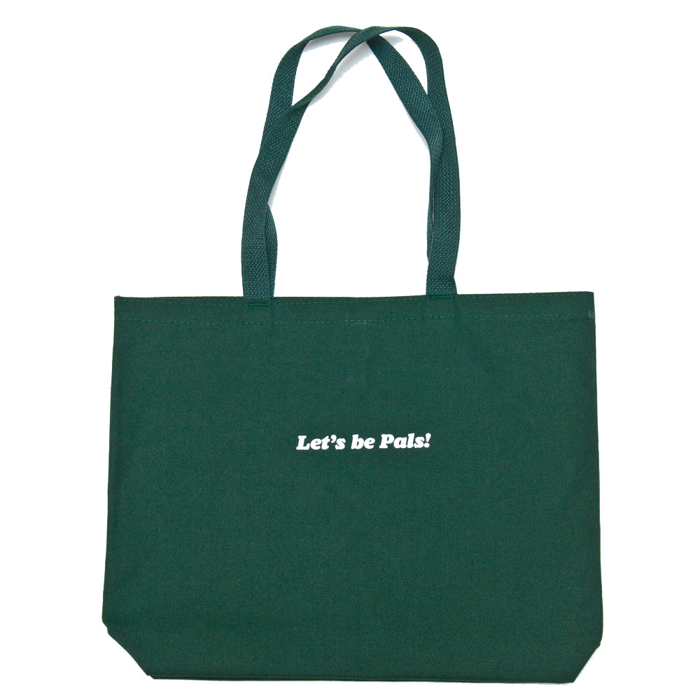 Lost & Found Canvas Tote Bag Hunter Green at shoplostfound, back