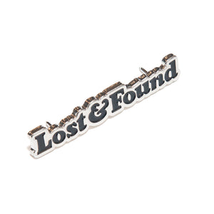 Lost & Found Script Logo Pin at shoplostfound