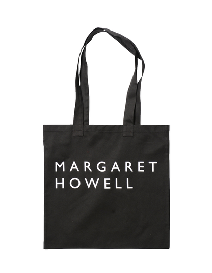 Margaret Howell Logo Bag Cotton Drill Black Margaret Howell Logo Bag Cotton Drill Black