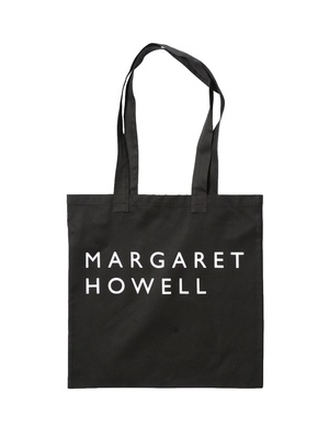 Margaret Howell Logo Bag Cotton Drill Black Front