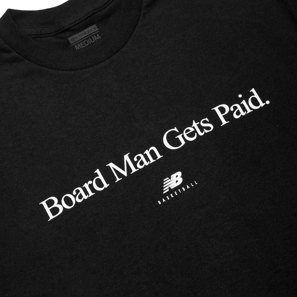 New Balance Board Man Gets Paid Tee Black / White at shoplostfound, print