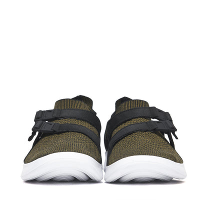 Nike Air Sockracer Flyknit Black/Olive at shoplostfound, front