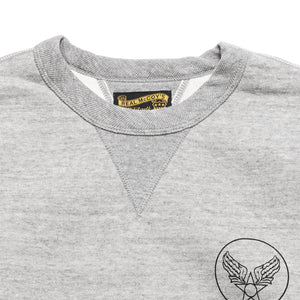 The Real McCoy’s Army Air Force Sweatshirt Grey at shoplostfound, neck