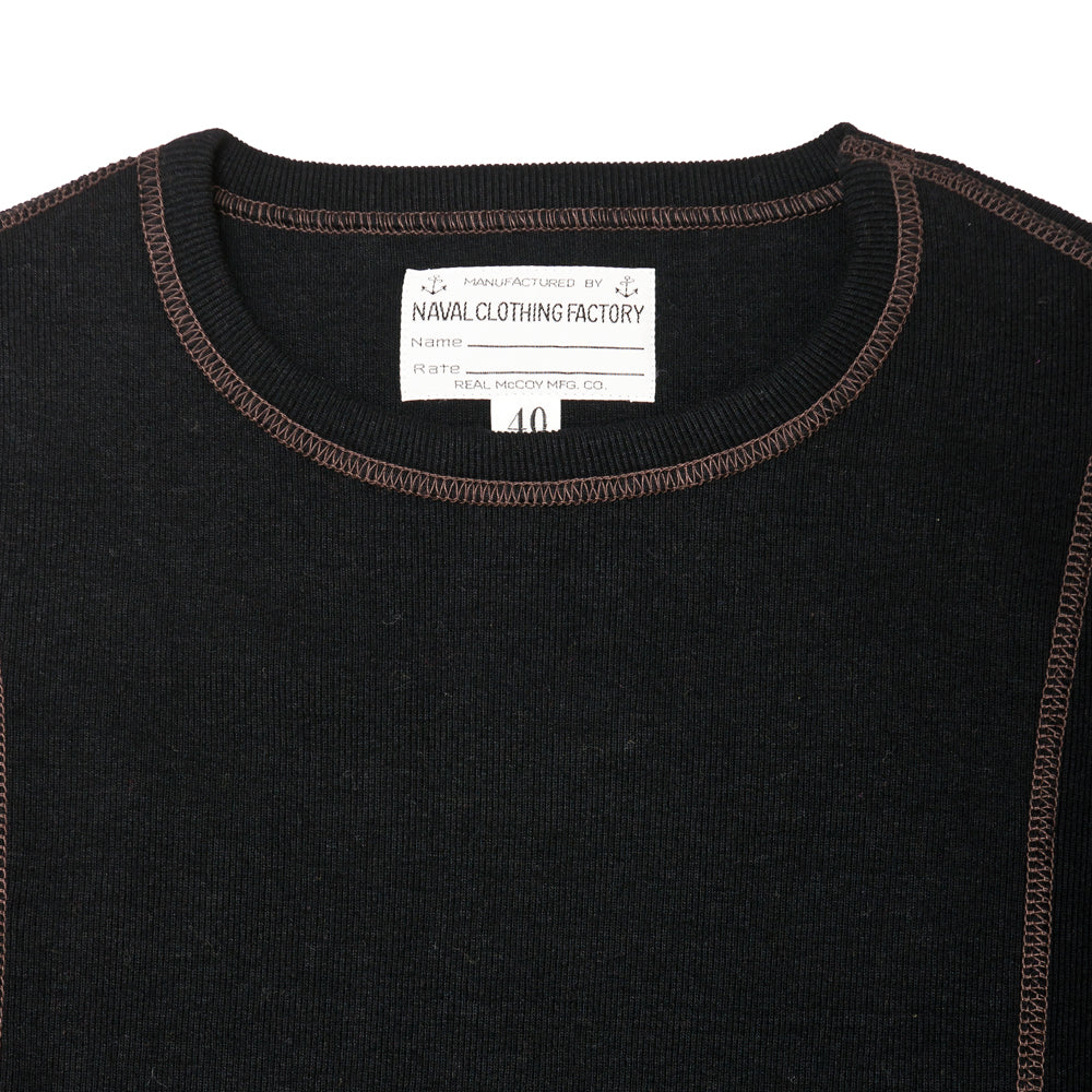 The Real McCoy's MC19105 U.S.N. N-1 Undershirt Black at shoplostfound, neck