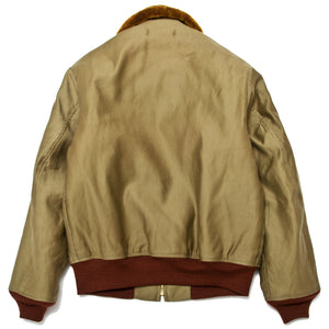 The Real McCoy's MJ19111 U.S.N. Cotton Flight Jacket Khaki at shoplostfound, back