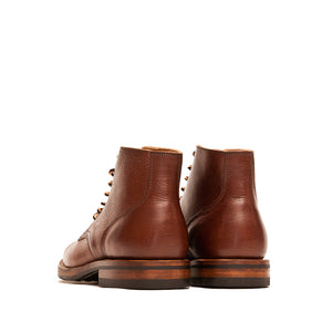 Viberg Brown Tumbled Horsehide Service Boot at shoplostfound, back