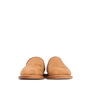 Viberg Mule Slipper Anise Calf Suede at shoplostfound, front